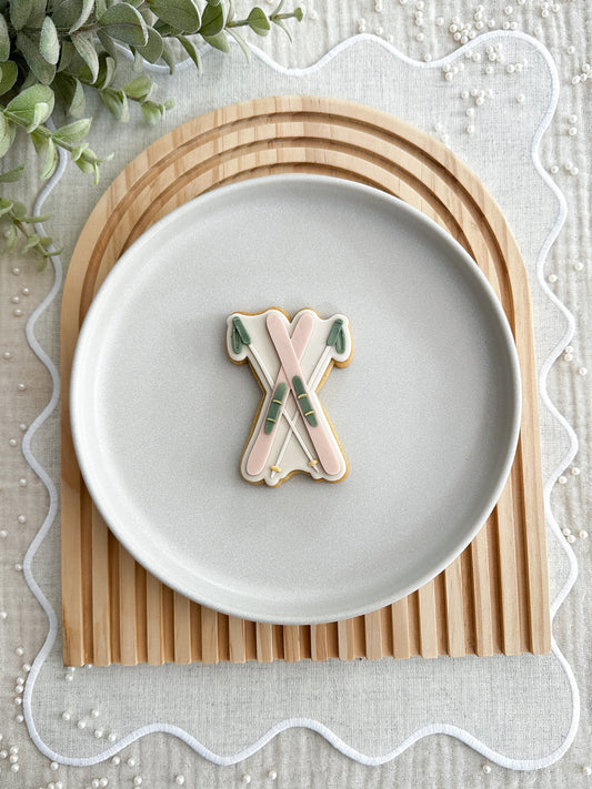 Ski's cookie cutter and stamp