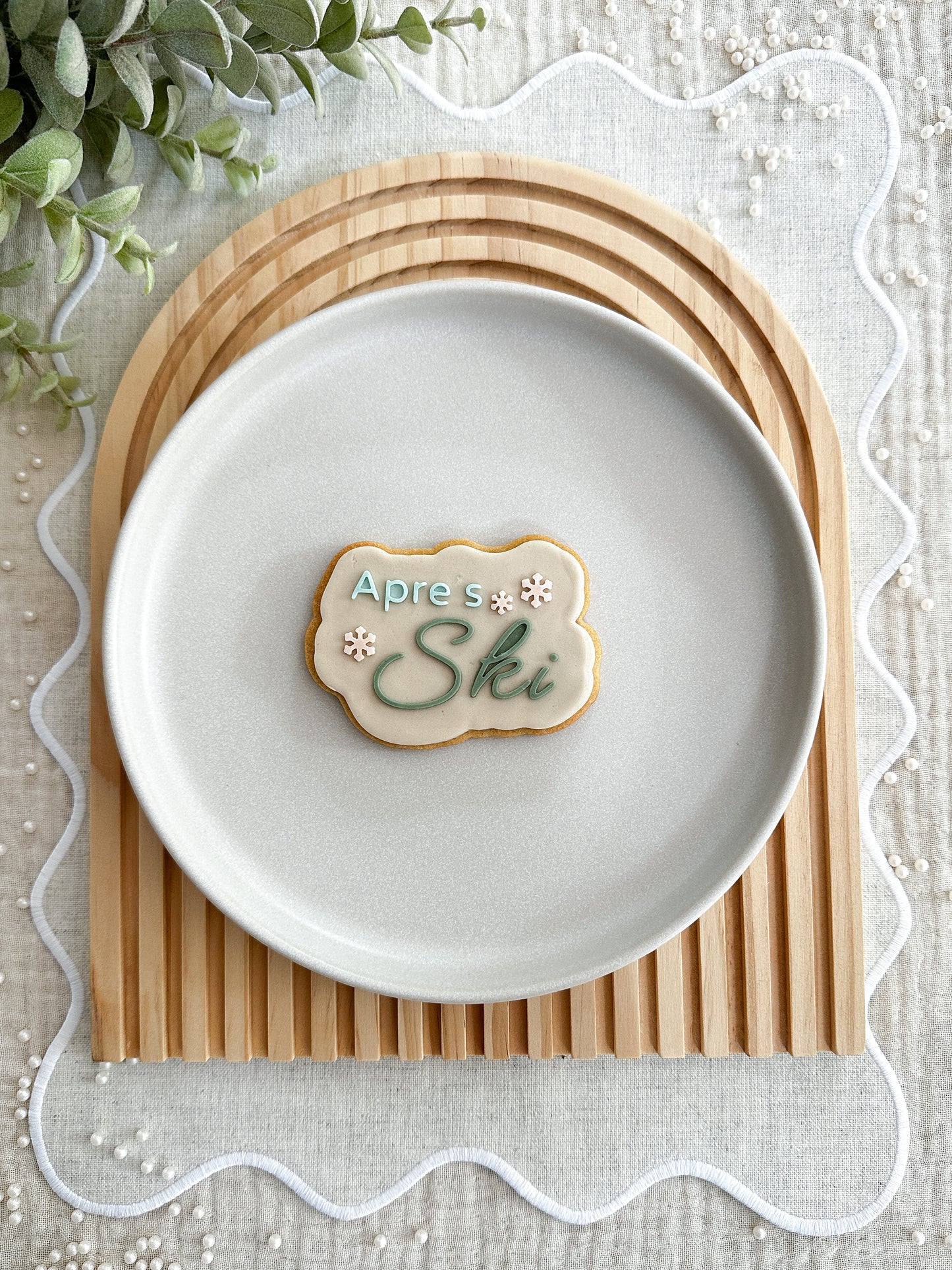 Apre's ski cookie cutter and stamp