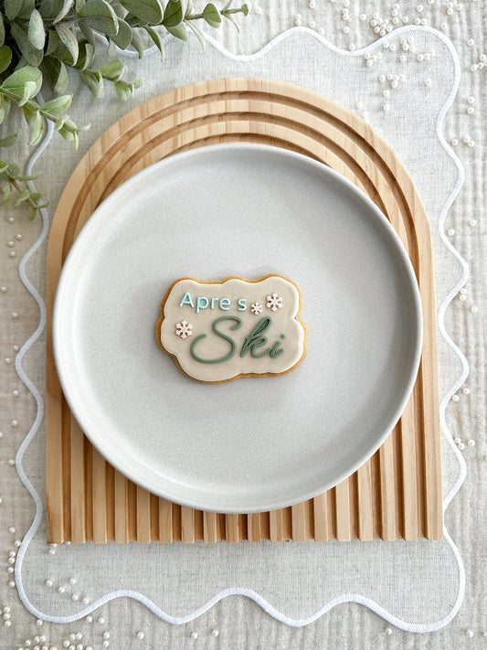 Apre's ski cookie cutter and stamp