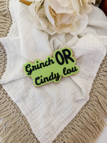 Grinch or cindy lou cutter and stamp