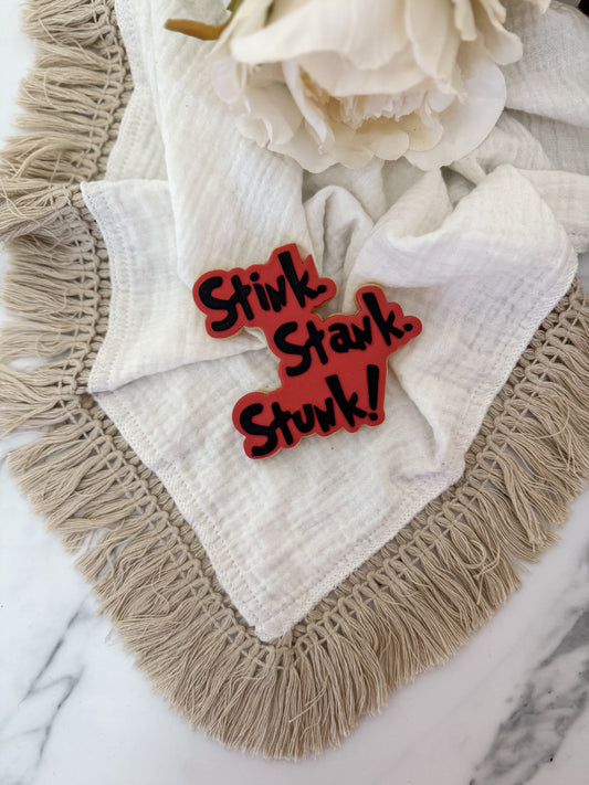 stink stank stunk cutter and stamp