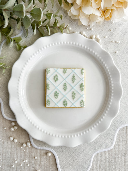 Flower pattern plate - Cookie Cutter & Stamp