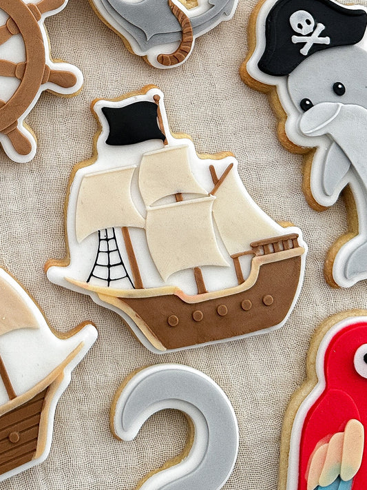 Ship With Netting Cookie Cutter & Stamp