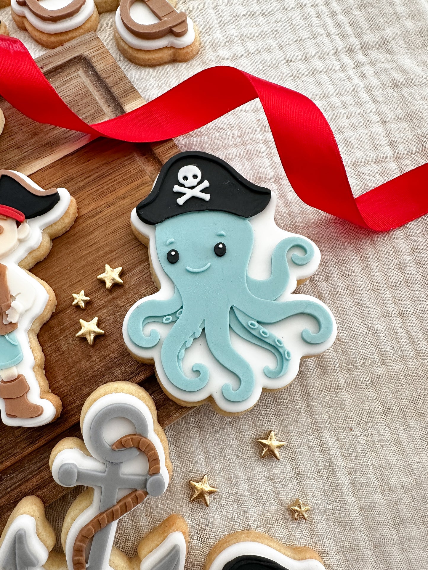 Octopus With Pirate Hat Cookie Cutter & Stamp