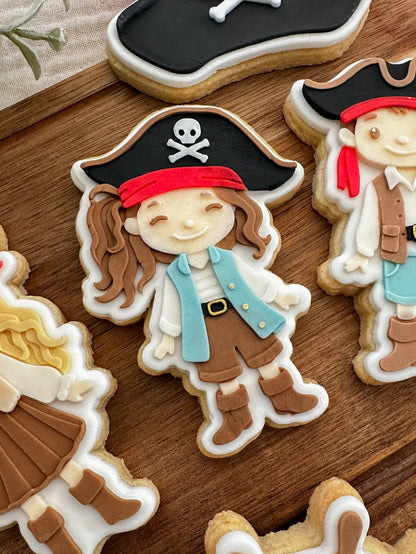 Pirate Girl With Ponytail Cookie Cutter & Stamp