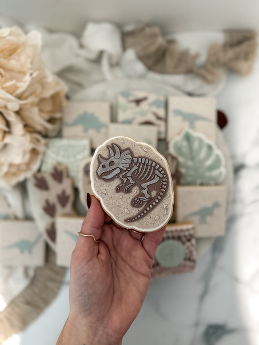Triceratops Dinosaur Bones - Cookie Cutter & Stamp