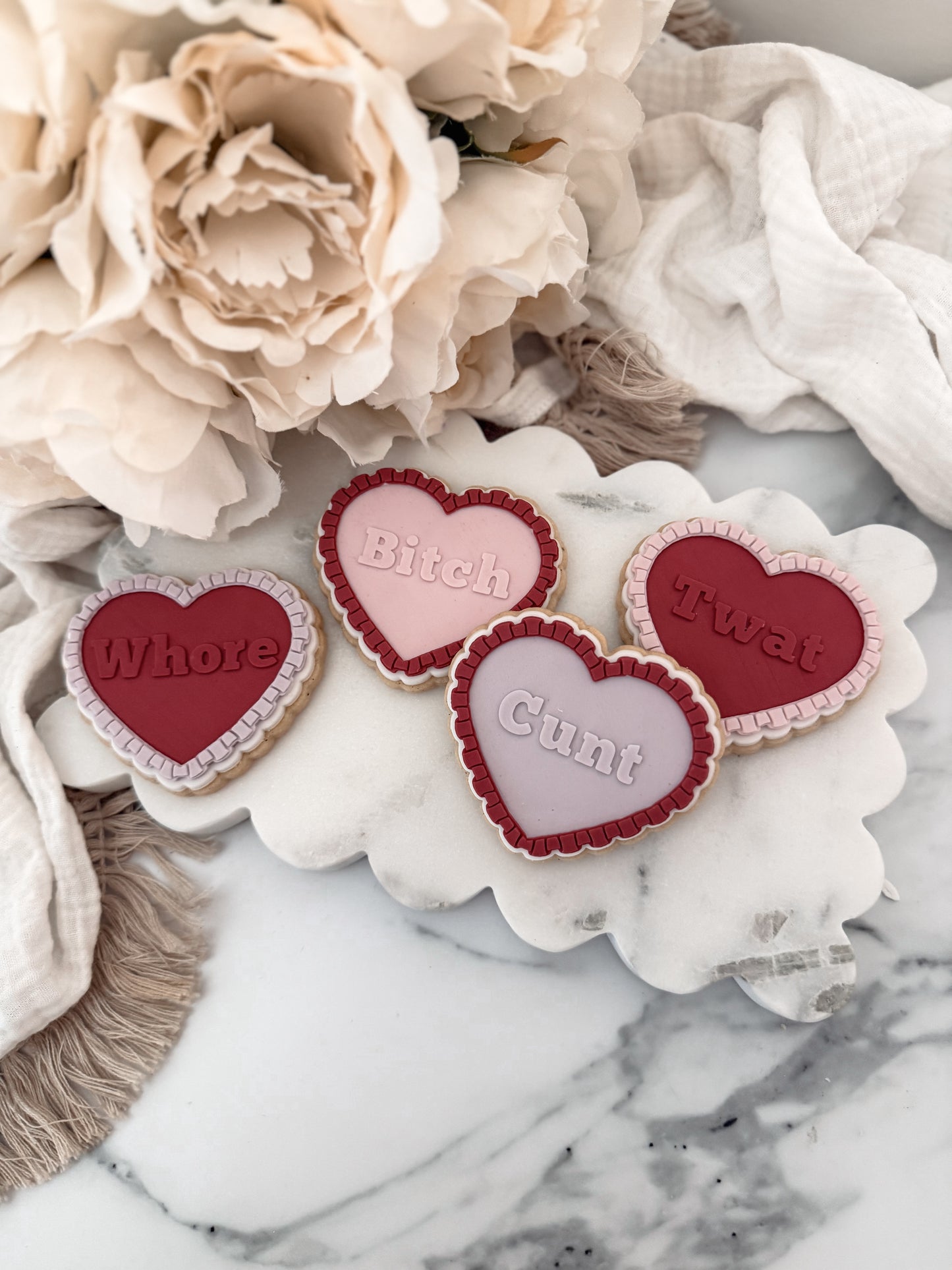 Rude Heart Cookie Cutter & Stamp