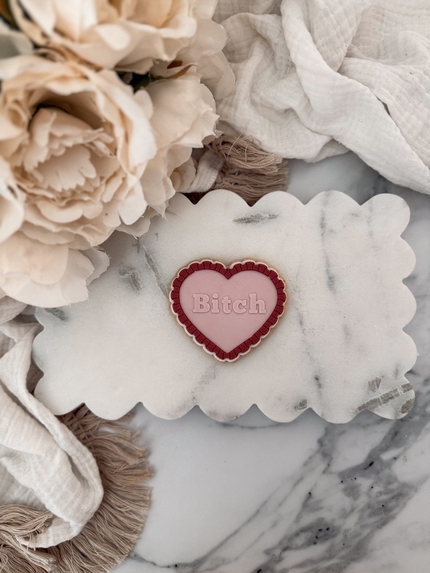 Rude Heart Cookie Cutter & Stamp