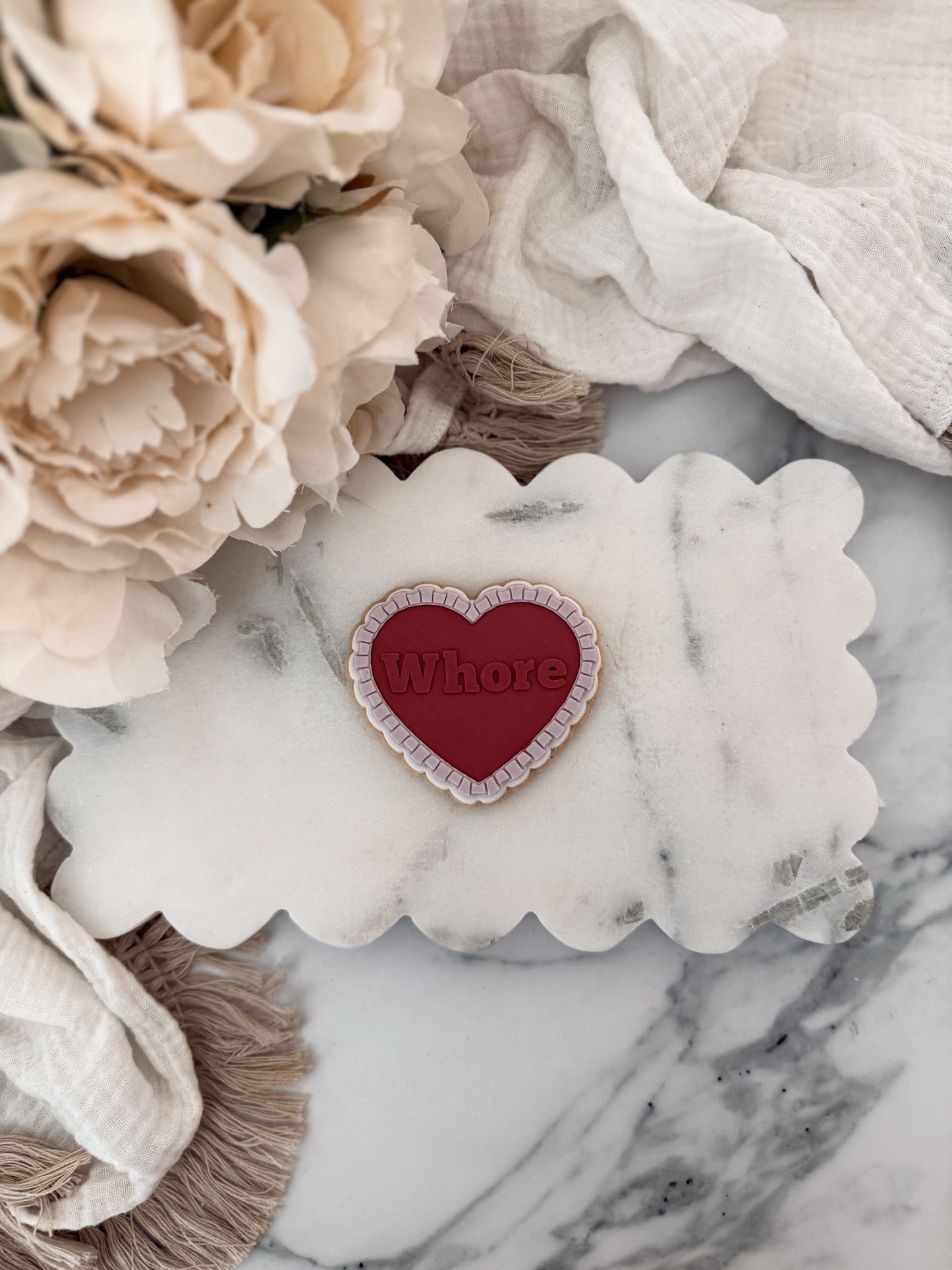 Rude Heart Cookie Cutter & Stamp