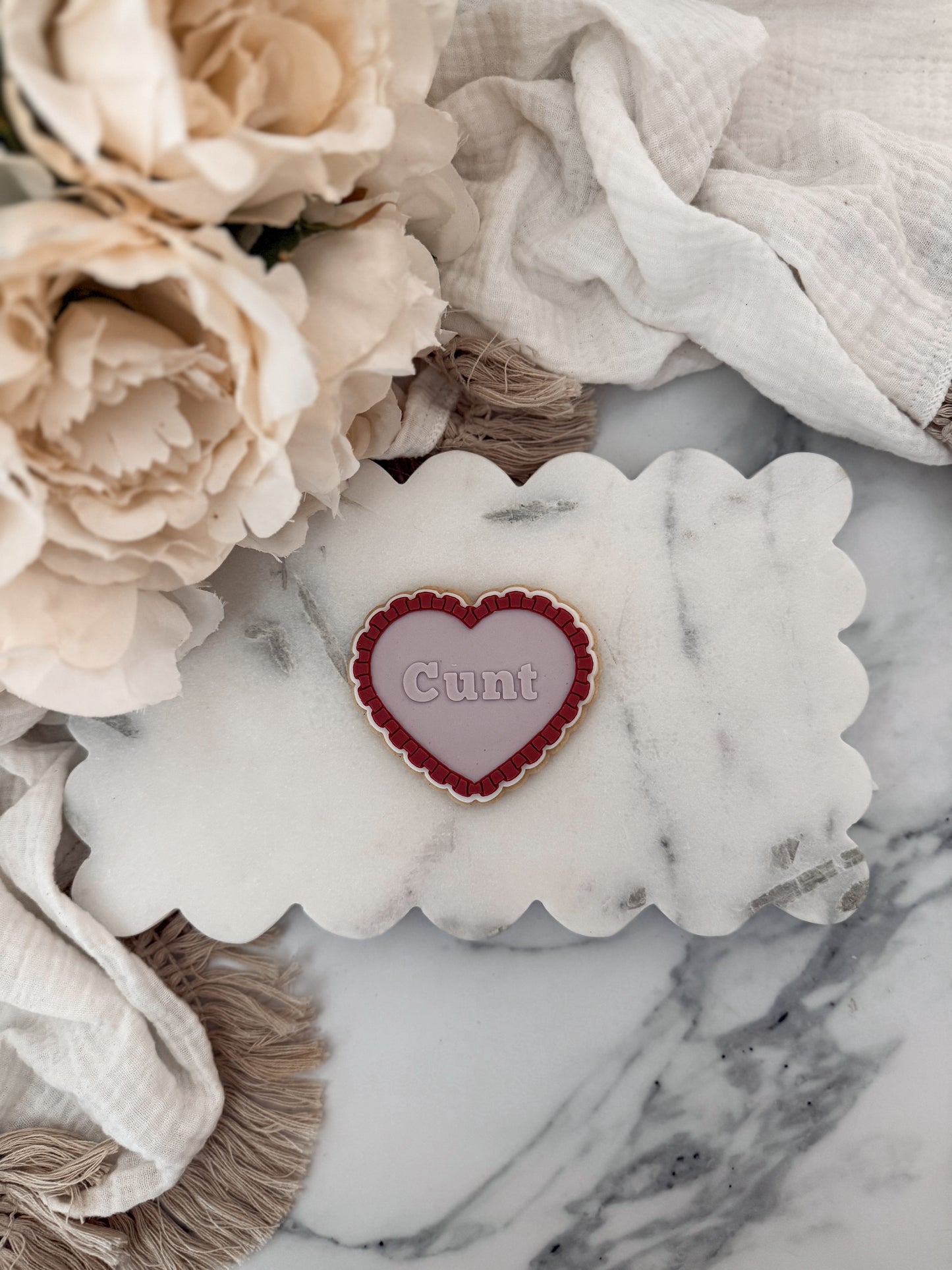 Rude Heart Cookie Cutter & Stamp