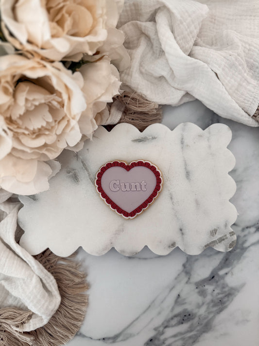 Rude Heart Cookie Cutter & Stamp
