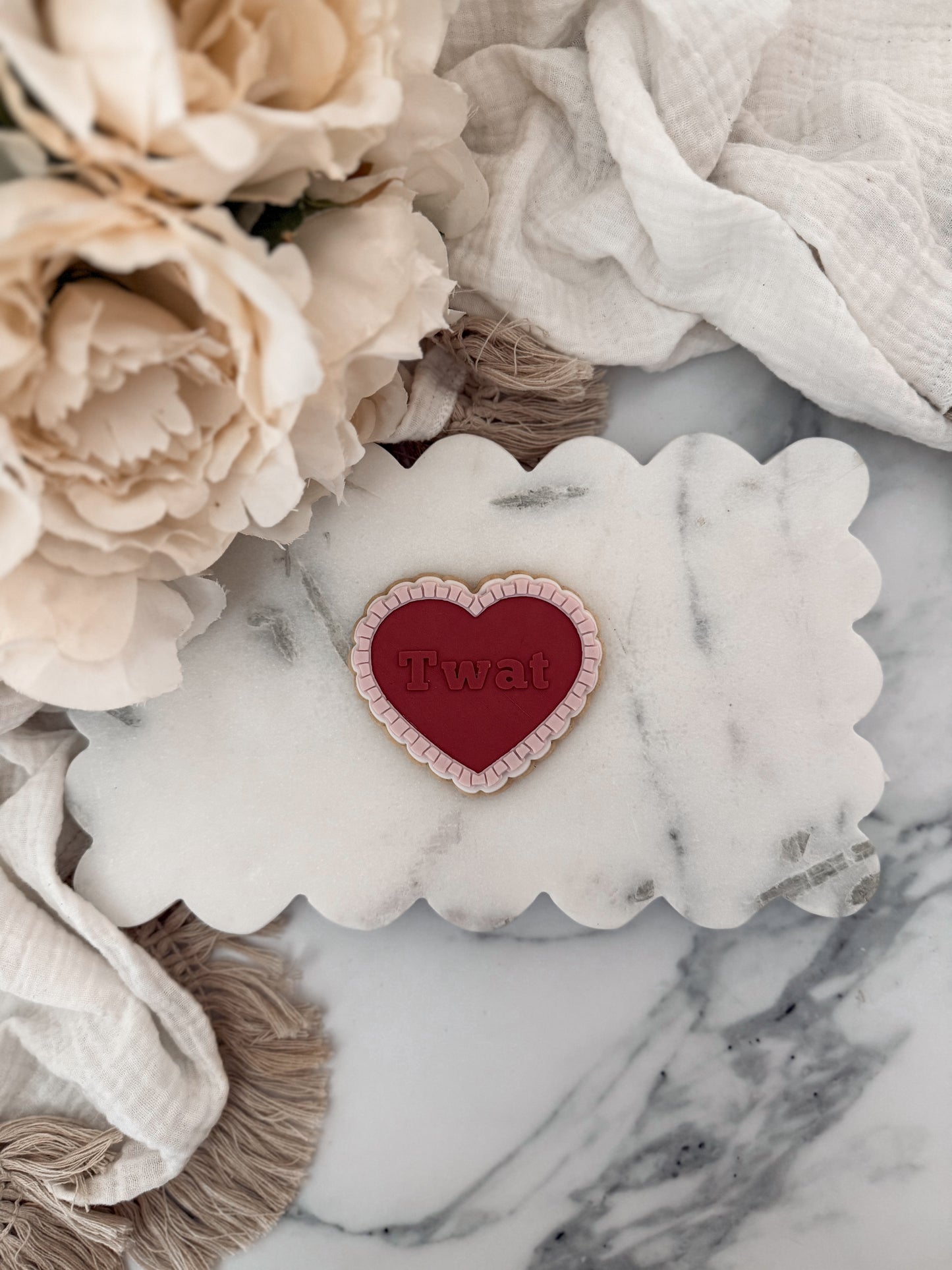 Rude Heart Cookie Cutter & Stamp