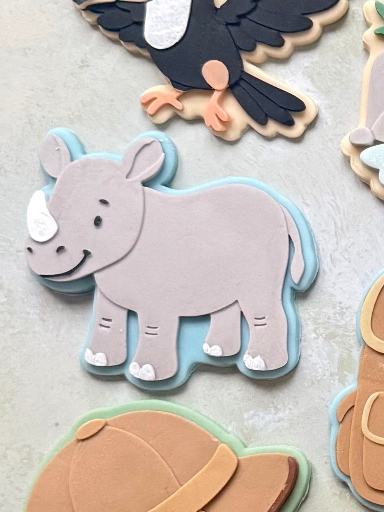 Rhino Cookie Cutter & Stamp