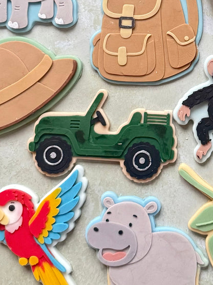Safari Jeep Side Cookie Cutter & Stamp