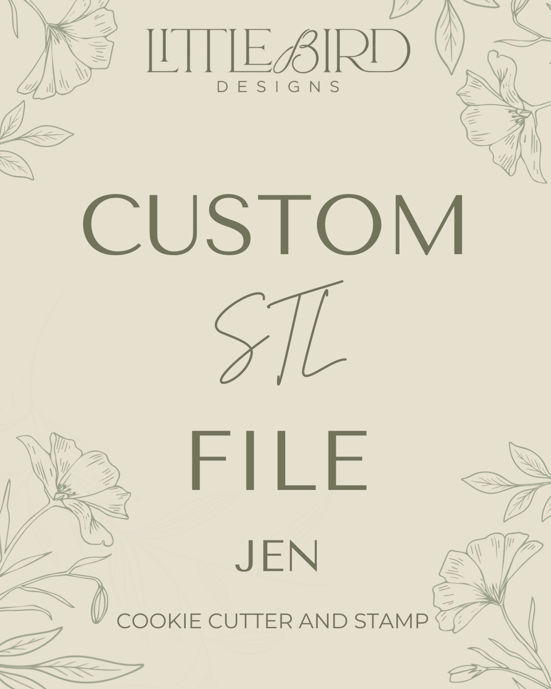 Jen Custom - Cookie Cutter & Stamp