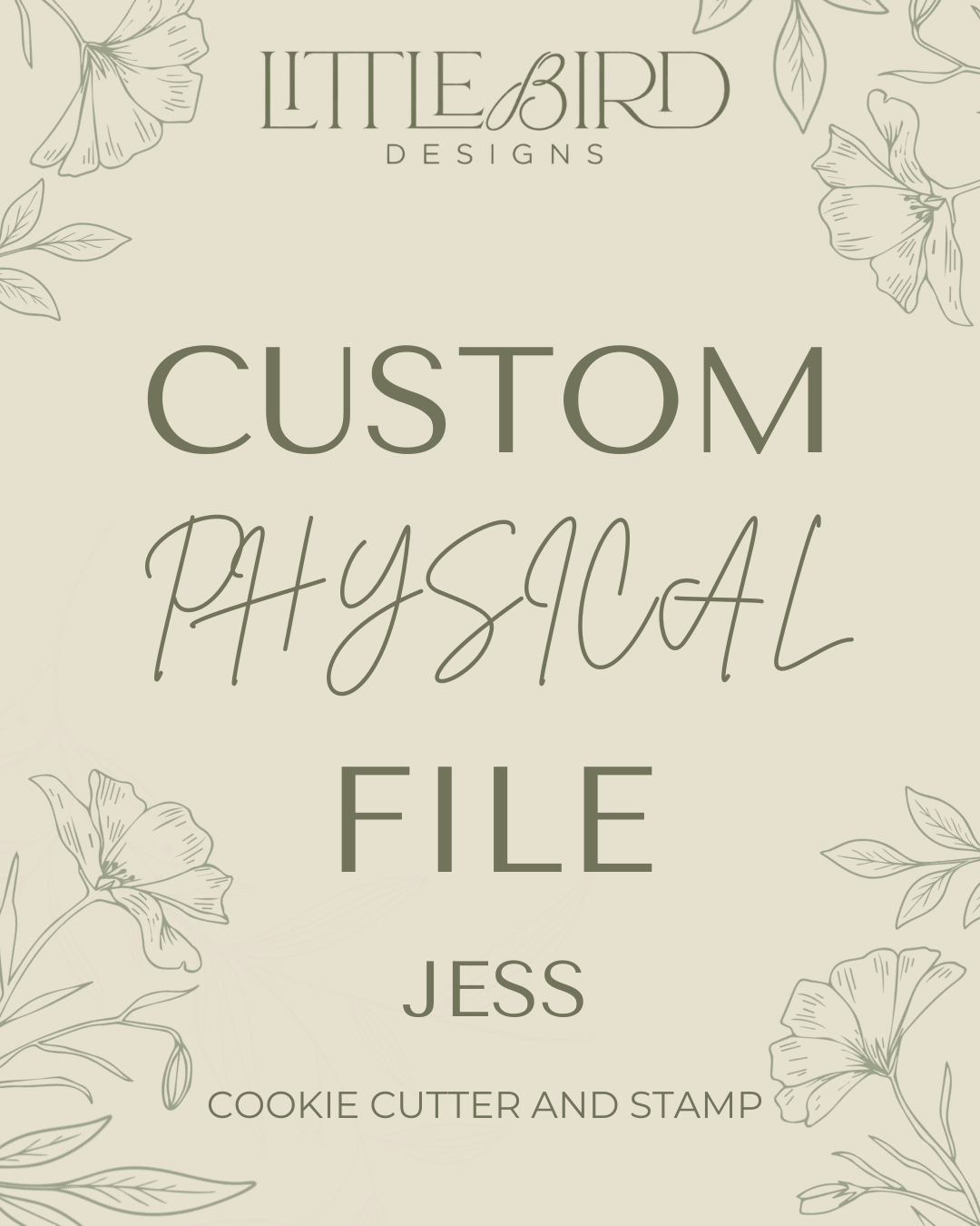 Jess custom - Cookie Cutter & Stamp