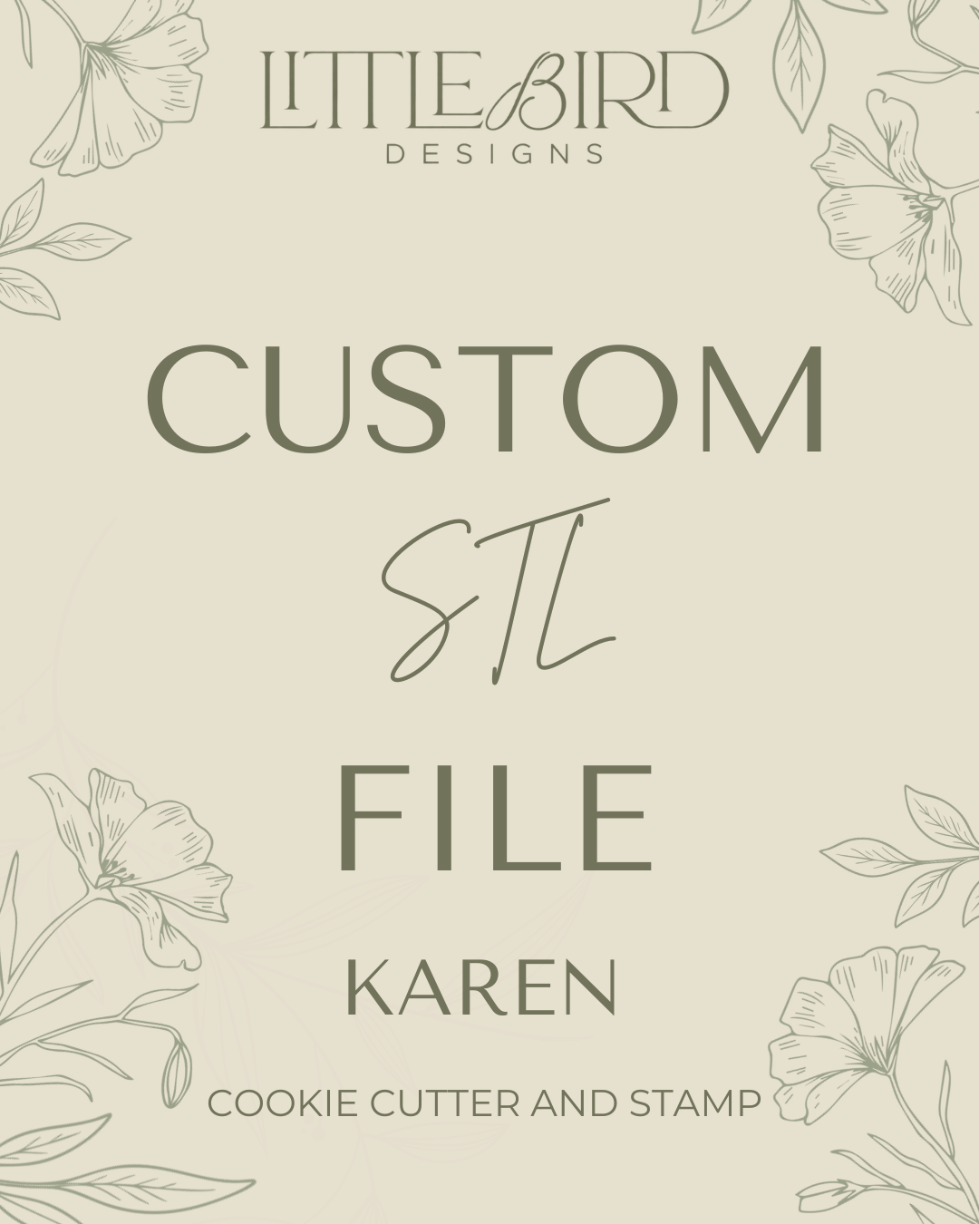 Karen Custom stamp  - Cookie Cutter & Stamp