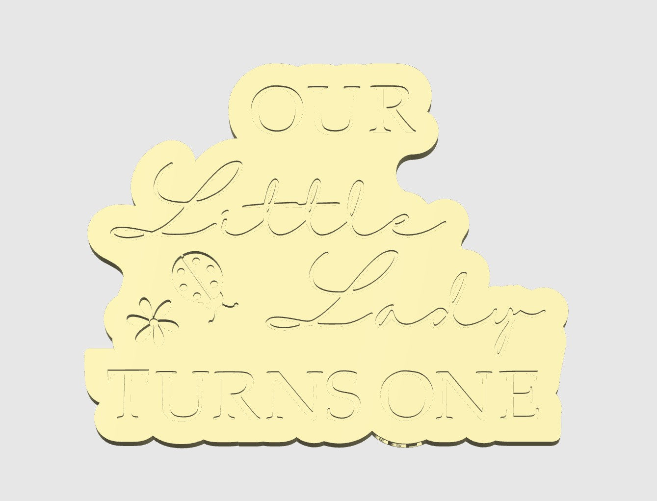 Little Lady is one cookie cutter and stamp