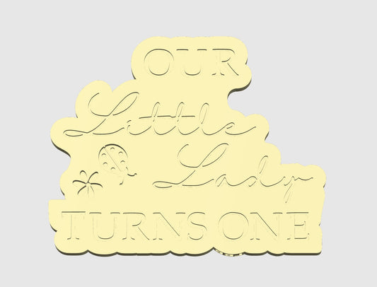 Little Lady is one cookie cutter and stamp