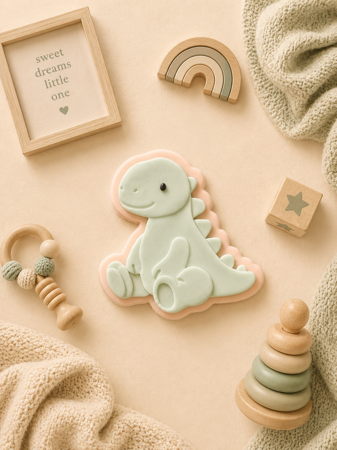 Dinosaur Plush - Cookie Cutter & Stamp