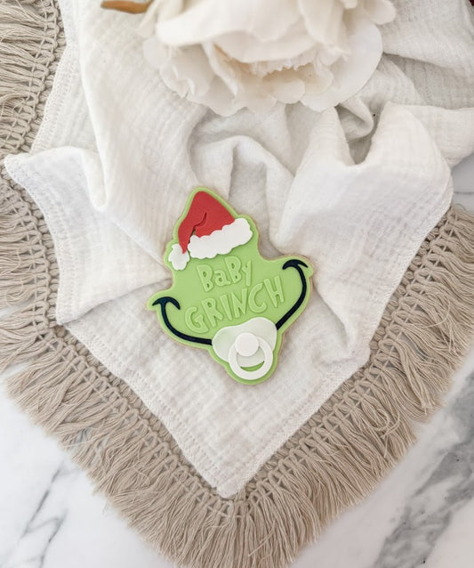 Baby grinch cookie cutter and stamp