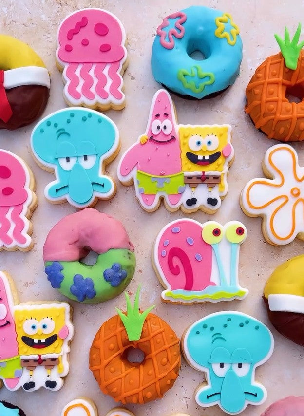 Sponge and starfish cookie cutter and stamp