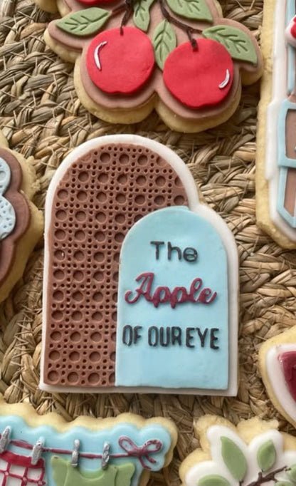 Apple of our eye arch cookie cutter and stamp