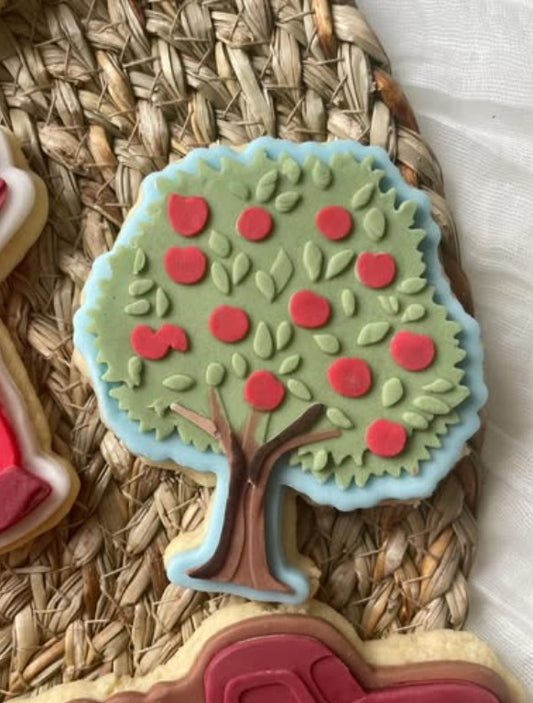 Apple tree cookie cutter and stamp