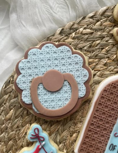 Rattan dummy cookie cutter and stamp