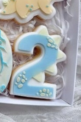Dino Number 2 cookie cutter and stamp