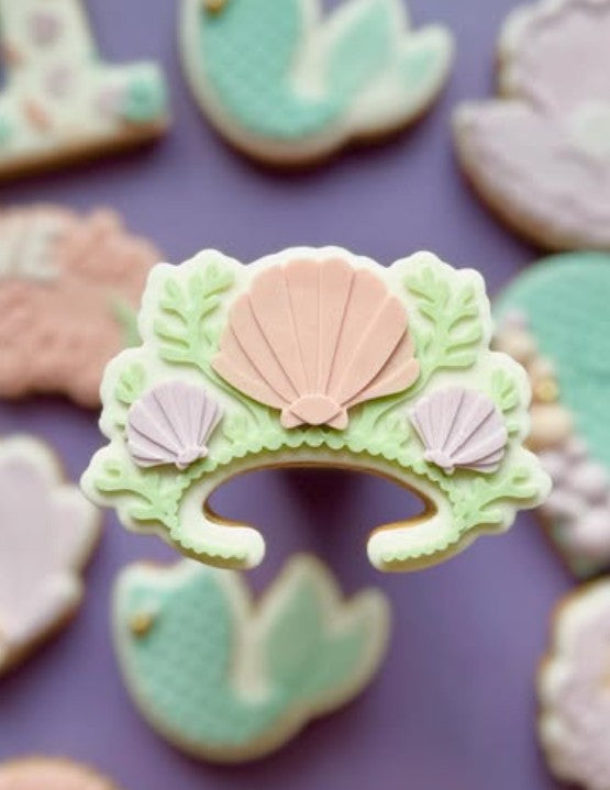 Mermaid Crown Cookie Cutter & Stamp