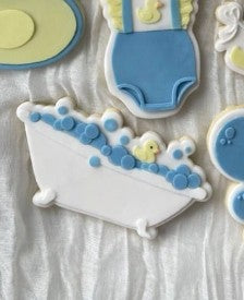 Bath with duck cookie cutter & stamp