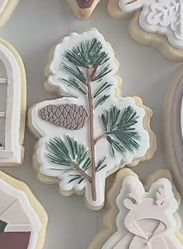 Pinecone branch - Cookie Cutter & Stamp