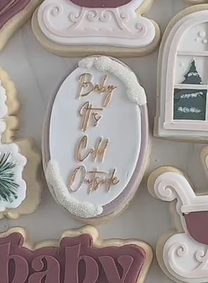 Baby it's cold outside frame - Cookie Cutter & Stamp
