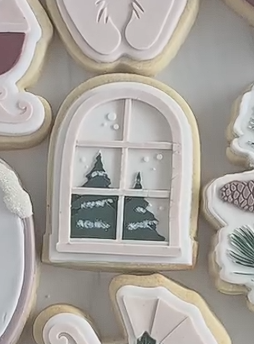Window with Pinetree's and snow - Cookie Cutter & Stamp