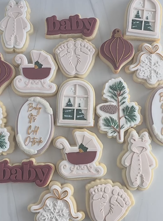 Pinecone branch - Cookie Cutter & Stamp