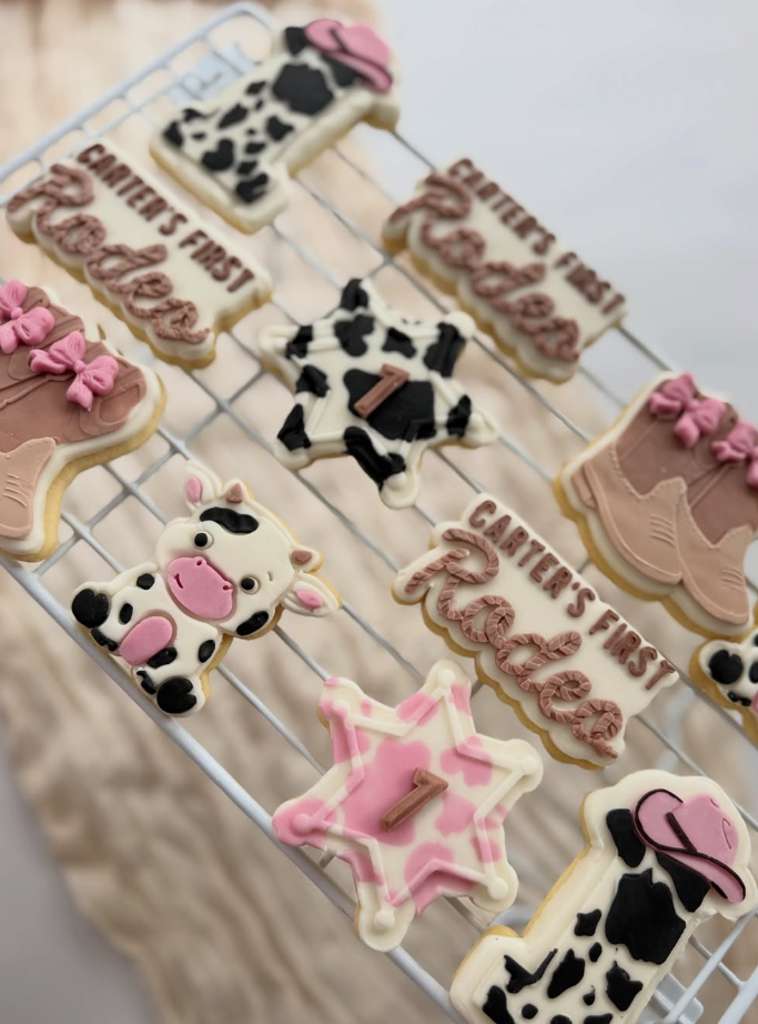 Cow-print 1 with cowboy hat - Cookie Cutter & Stamp