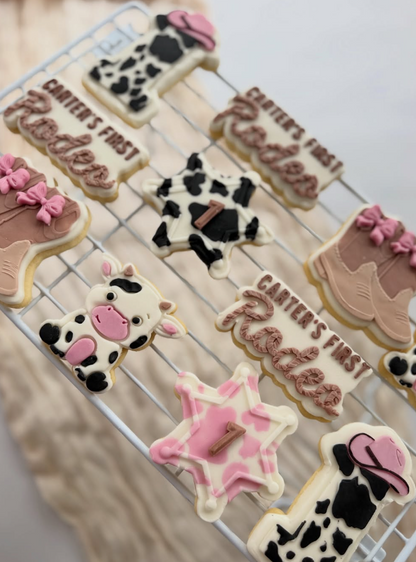 Cow-print 1 with cowboy hat - Cookie Cutter & Stamp