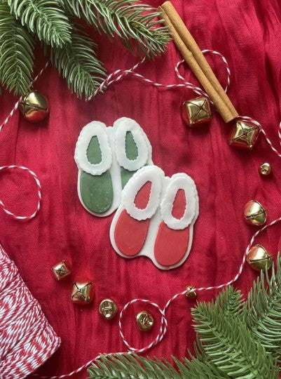 Cozy slippers cookie cutter and stamp