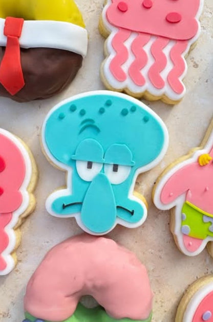 Angry squid cookie cutter and stamp