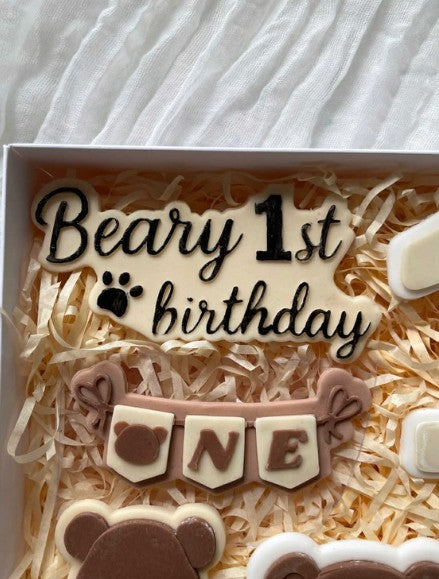 beary first birthday wait cookie cutter and stamp