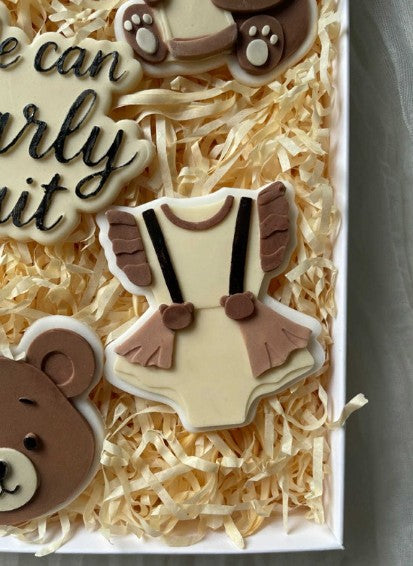 Bear baby romper cookie cutter and stamp