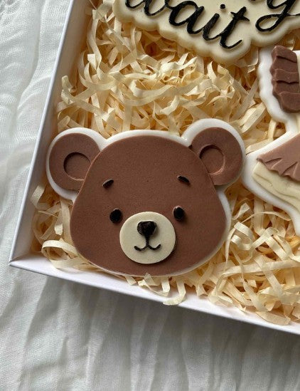 Bear face cookie cutter and stamp