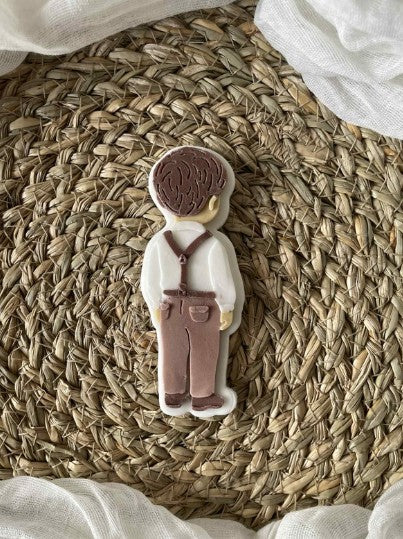Boy in braces cookie cutter and stamp