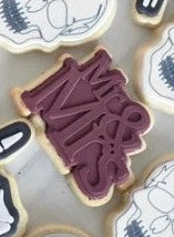 Mr and Mrs cookie cutter and stamp