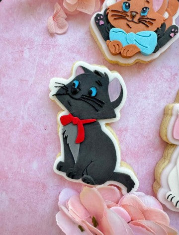 Cute black cat cookie cutter and stamp