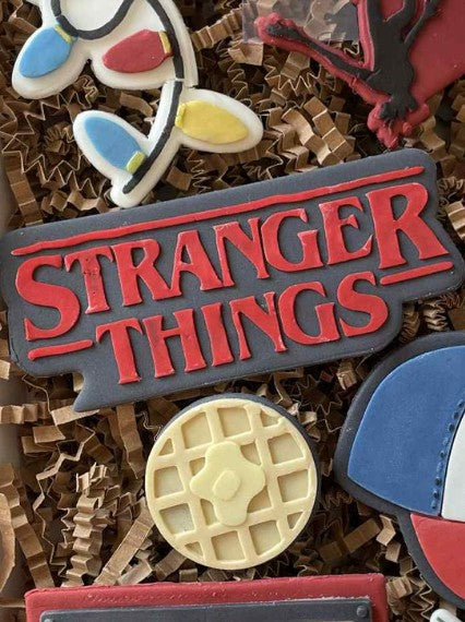 Stranger things logo cookie cutter and stamp
