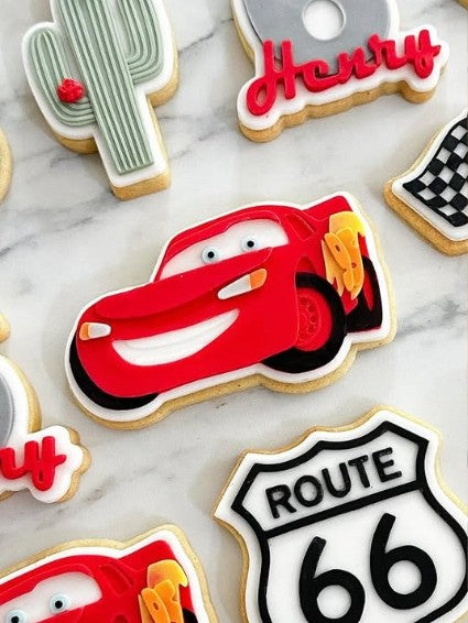 Red Race car cookie cutter and stamp