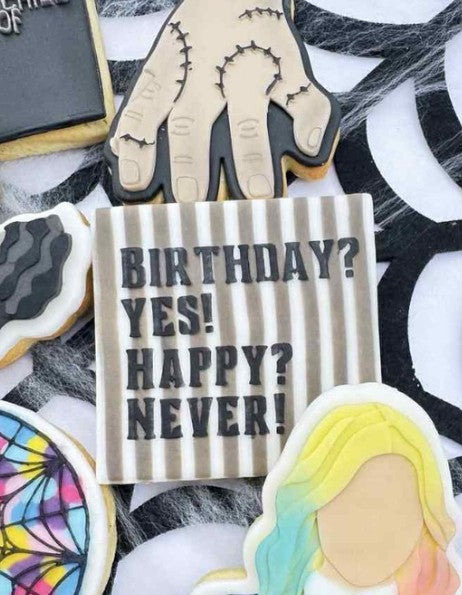 Happy never cookie cutter and stamp