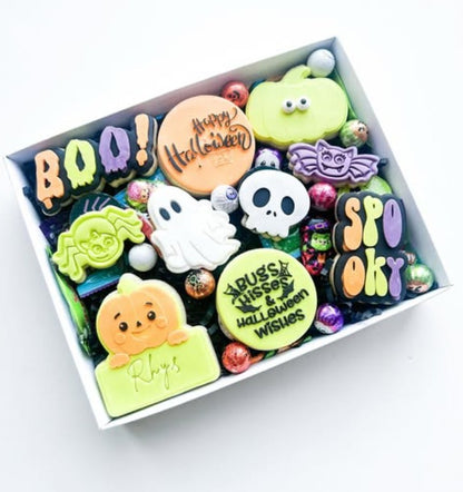 Pumpkin name plaque cookie cutter and stamp